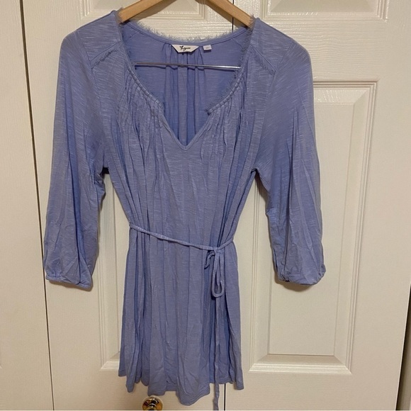 Thyme Maternity Periwinkle Boho Blouse Top Small - Picture 2 of 8